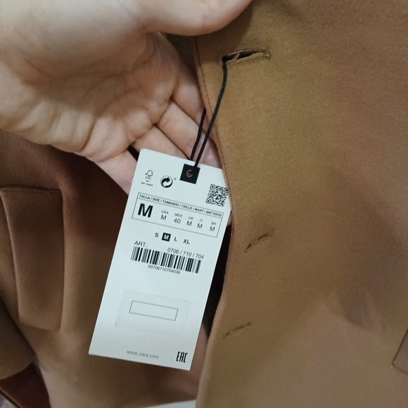 SOLD on Vinted 🆕️ NWT Zara Camel 4 Way Stretch Relaxed Fit Coat - Picture 11 of 16